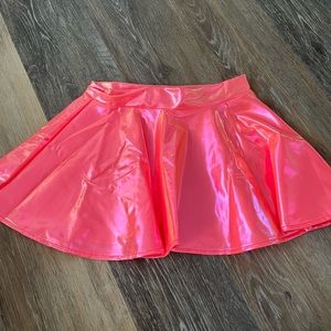 pink metallic skirt